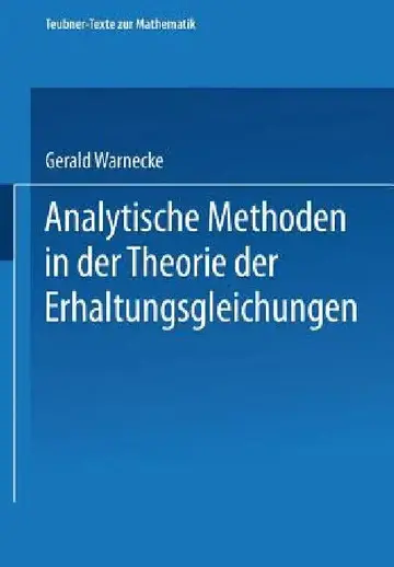 Cover of Analytische Methoden in Der Theorie Der Erhaltungsgleichungen