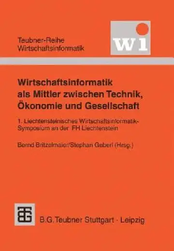 Cover of Wirtschaftsinformatik ALS Mittler Zwischen Technik, Ökonomie Und Gesellschaft