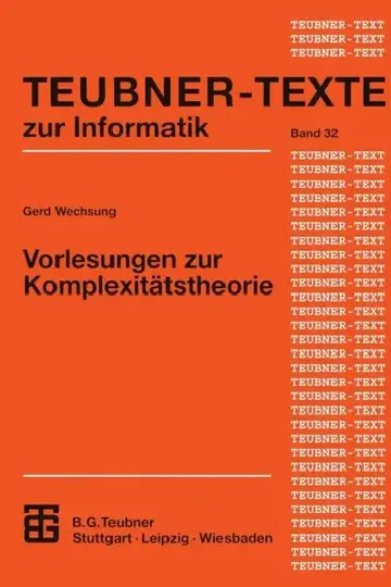 Cover of Vorlesungen Zur Komplexitätstheorie