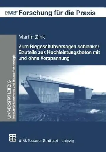 Cover of Zum Biegeschubversagen Schlanker Bauteile Aus Hochleistungsbeton Mit Und Ohne Vorspannung