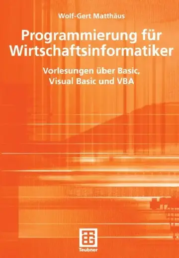 Cover of Programmierung Für Wirtschaftsinformatiker