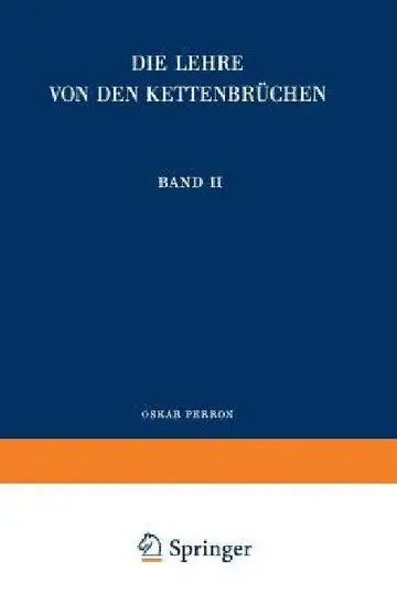 Cover of Die Lehre Von Den Kettenbrüchen
