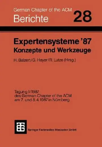 Cover of Expertensysteme '87 Konzepte Und Werkzeuge