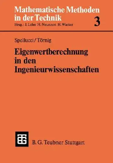 Cover of Eigenwertberechnung in Den Ingenieurwissenschaften