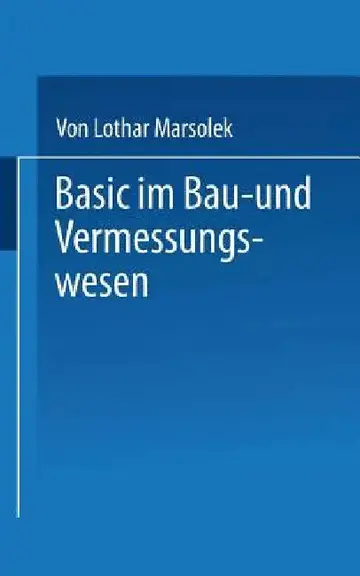 Cover of Basic Im Bau- Und Vermessungswesen