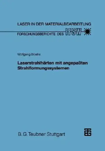 Cover of Laserstrahlhärten Mit Angepaßten Strahlformungssystemen