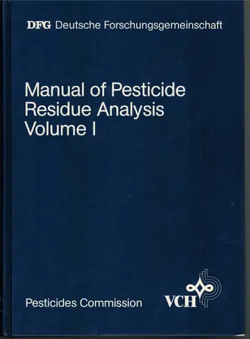 Cover of Manual of Pesticide Residue Analysis