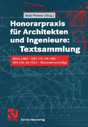 Cover of Honorarpraxis Für Architekten Und Ingenieure