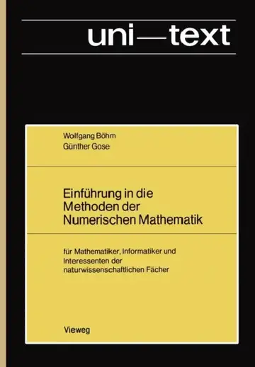 Cover of Einführung in Die Methoden Der Numerischen Mathematik