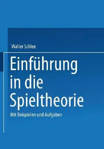 Cover of Einführung in Die Spieltheorie