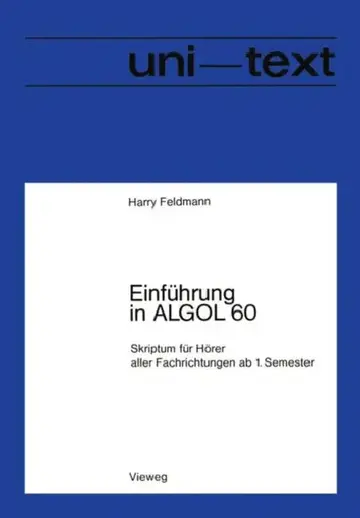 Cover of Einführung in ALGOL 60