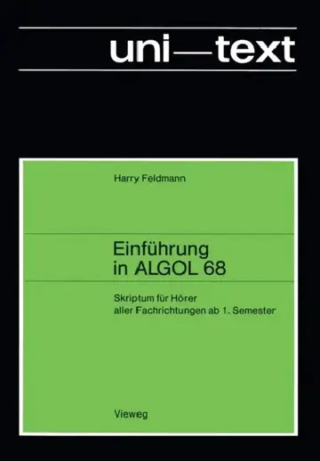 Cover of Einführung in ALGOL 68
