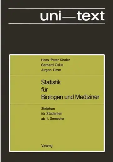 Cover of Statistik Für Biologen Und Mediziner