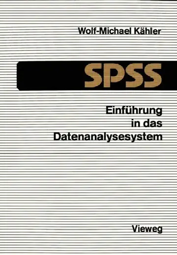 Cover of Einführung in Das Datenanalysesystem SPSS