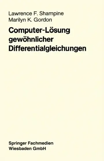 Cover of Computer-Lösung Gewöhnlicher Differentialgleichungen