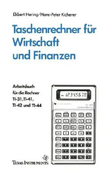 Cover of Taschenrechner Für Wirtschaft Und Finanzen