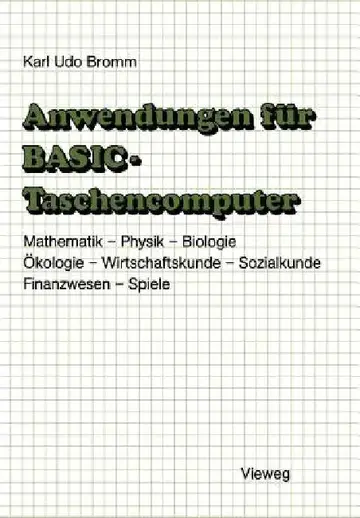 Cover of Anwendungen Für Basic-Taschencomputer