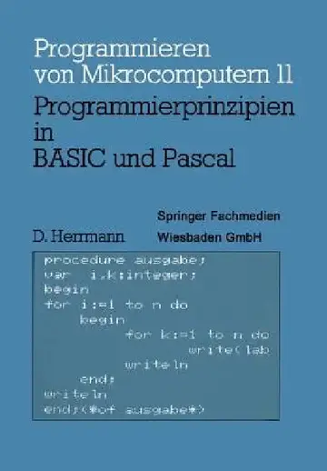 Cover of Programmierprinzipien in Basic Und Pascal