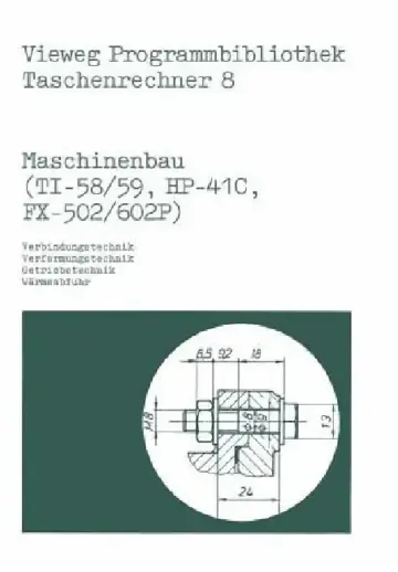 Cover of Maschinenbau (Ti-58/59, Hp-41 C, Fx-502/602 P)