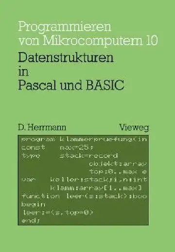 Cover of Datenstrukturen in Pascal Und Basic