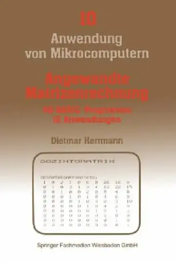 Cover of Angewandte Matrizenrechnung