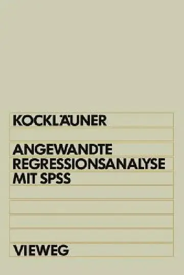 Cover of Angewandte Regressionsanalyse Mit SPSS