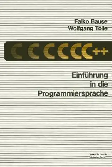 Cover of Einführung in Die Programmiersprache C++