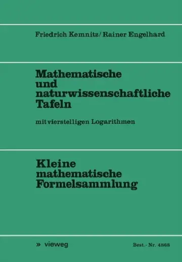 Cover of Mathematische Und Naturwissenschaftliche Tafeln