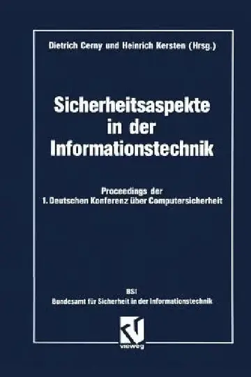 Cover of Sicherheitsaspekte in Der Informationstechnik
