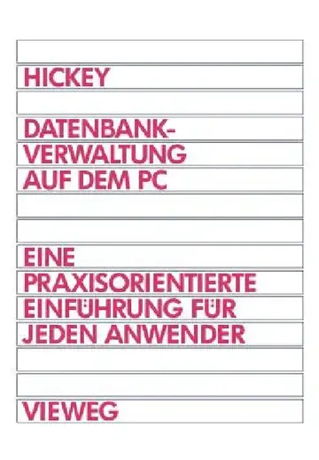 Cover of Datenbankverwaltung Auf Dem PC