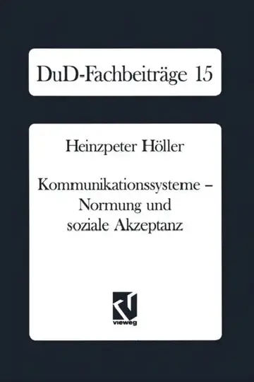 Cover of Kommunikationssysteme -- Normung Und Soziale Akzeptanz