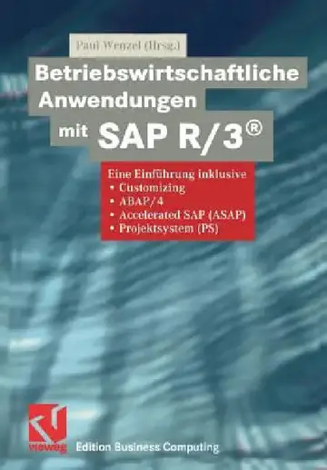Cover of Betriebswirtschaftliche Anwendungen Mit SAP R/3(r)