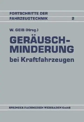 Cover of Geräuschminderung Bei Kraftfahrzeugen