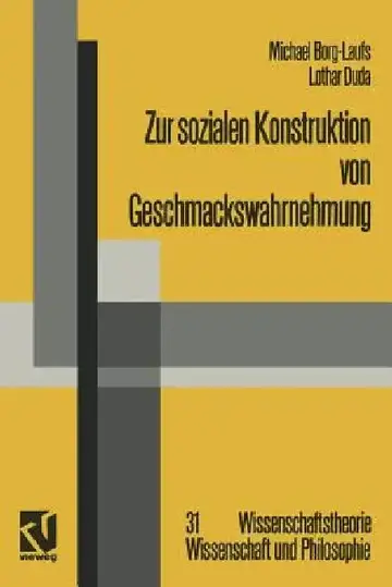 Cover of Zur Sozialen Konstruktion Von Geschmackswahrnehmung