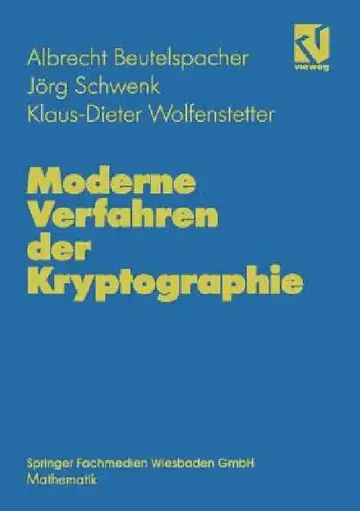 Cover of Moderne Verfahren Der Kryptographie
