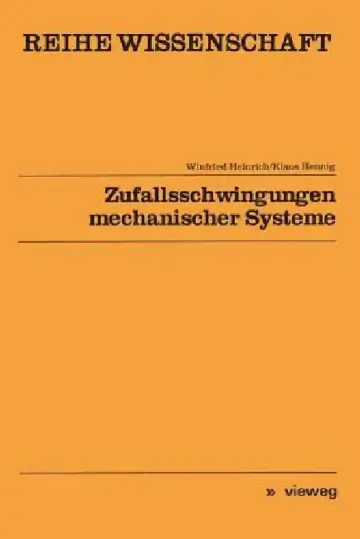 Cover of Zufallsschwingungen Mechanischer Systeme