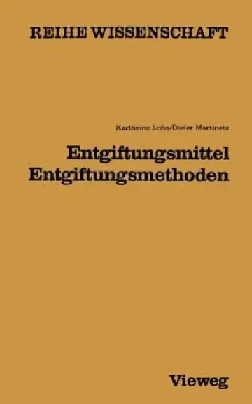 Cover of Entgiftungsmittel -- Entgiftungsmethoden