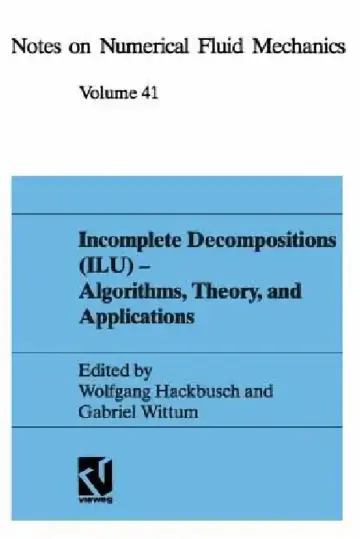 Cover of Incomplete Decomposition (Ilu) -- Algorithms, Theory, and Applications