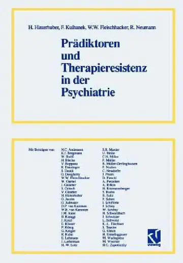 Cover of Prädiktoren Und Therapieresistenz in Der Psychiatrie