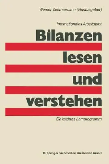 Cover of Bilanzen Lesen Und Verstehen