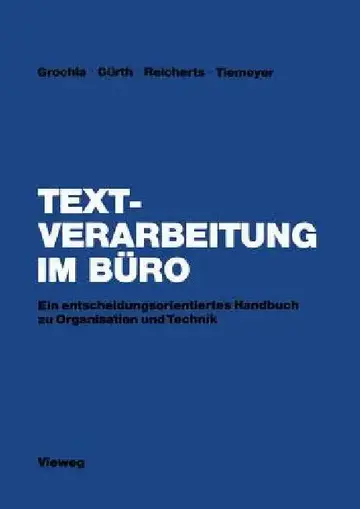 Cover of Textverarbeitung Im Büro
