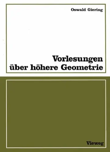 Cover of Vorlesungen Über Höhere Geometrie