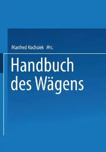 Cover of Handbuch Des Wägens