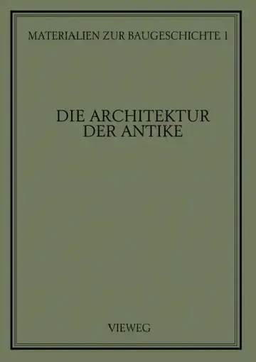 Cover of Die Architektur Der Antike