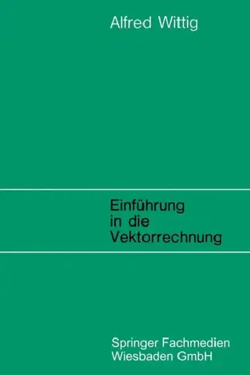 Cover of Einführung in Die Vektorrechnung