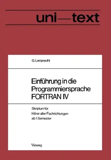 Cover of Einführung in Die Programmiersprache FORTRAN IV