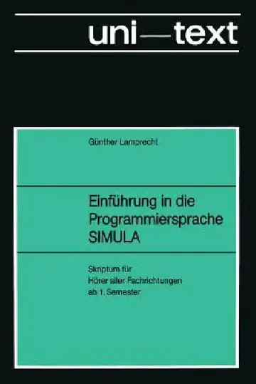 Cover of Einführung in Die Programmiersprache Simula