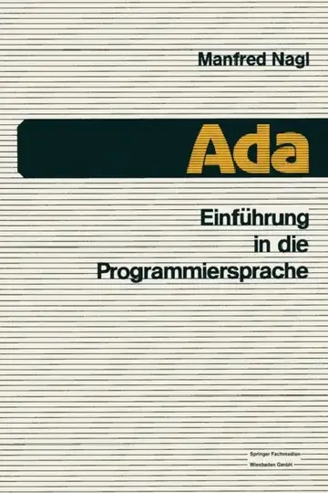 Cover of Einführung in Die Programmiersprache ADA