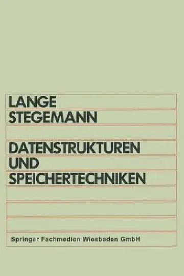 Cover of Datenstrukturen Und Speichertechniken