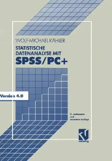 Cover of Statistische Datenanalyse Mit Spss/Pc+